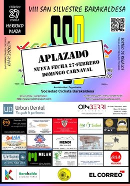 Cartel de la San Silvestre de Barakaldo, aplazada hasta febrero