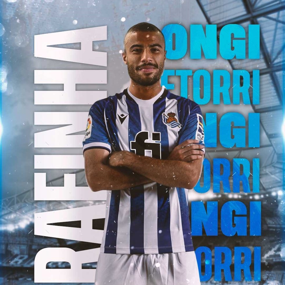 Rafinha jugará cedido en la Real Sociedad hasta final de la temporada 2021-22.