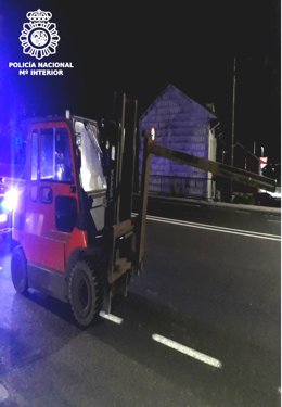 Roba una carretilla de palés en Nochebuena y da positivo en drogas