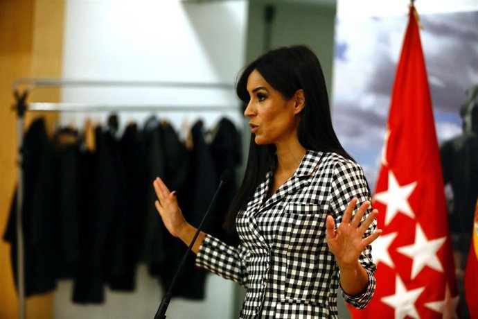 La vicealcaldesa de Madrid, Begoña Villacís, en una sesión plenaria del Ayuntamiento de Madrid 