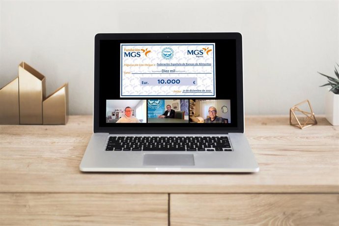 Archivo - Reunión telemática de la entrega del donativo.