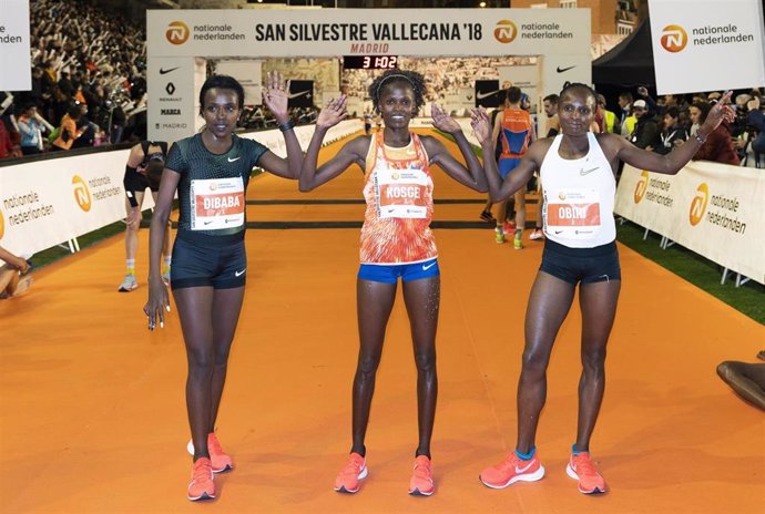 Archivo - Hellen Obiri, segunda en la Nationale-Nederlanden San Silvestre Vallecana 2018.