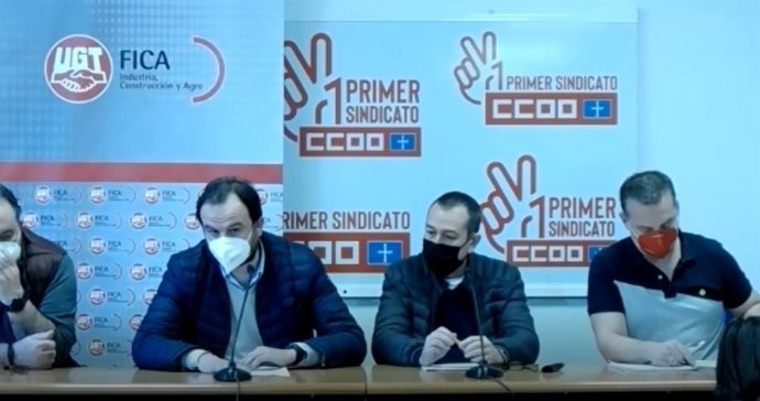 Rueda de prensa de sindicatos de industria