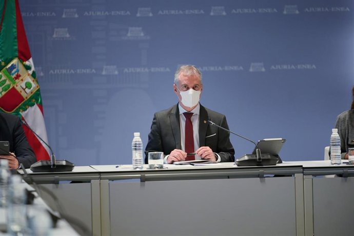 El lehendakari Iñigo Urkullu preside la reunión del Comité Asesor del Plan de Protección Civil de Euskadi (LABI) 