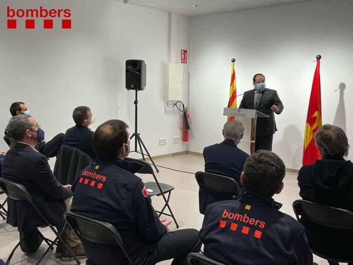 El conseller de Interior, Joan Ignasi Elena, durante su intervención