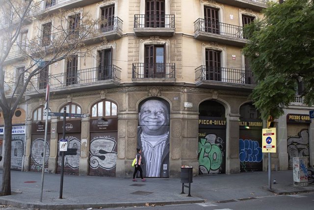 Un dels murals de la Fundació Arrels a Barcelona