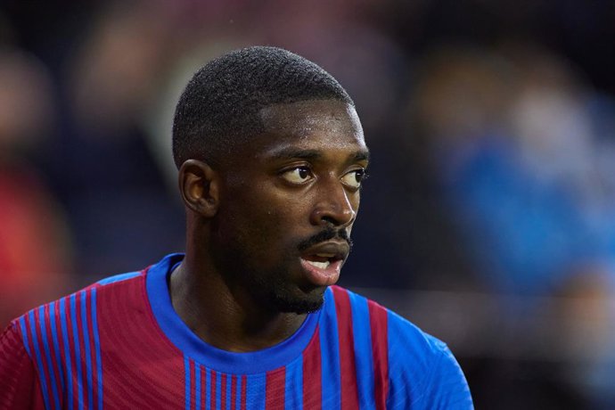 Ousmane Dembele of FC Barcelona looks on during the spanish league, La Liga Santander, football match played between Sevilla FC and FC Barcelona at Ramon Sanchez-Pizjuan stadium on December 21, 2021, in Sevilla, Spain.