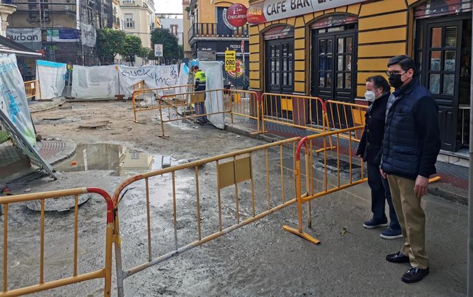 Así lucen las obras de la calle Correduría