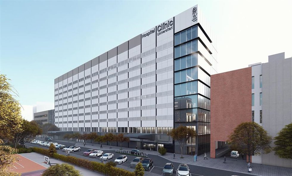 Archivo - Vista del proyecto del nuevo edificio de hospitalizaciones del Clínico