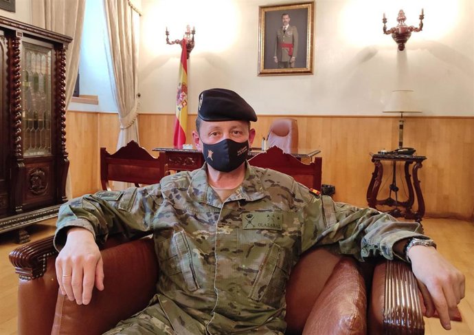 El general jefe de la BRI X, Ignacio Olazábal.