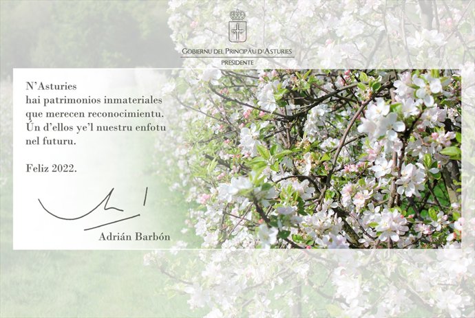 Felicitación de navidá d'Adrián Barbón.