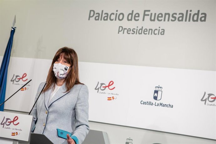 La consejera de Igualdad y portavoz del Gobierno regional, Blanca Fernández, comparece en rueda de prensa en el Palacio de Fuensalida para realizar un balance de gestión de este año.