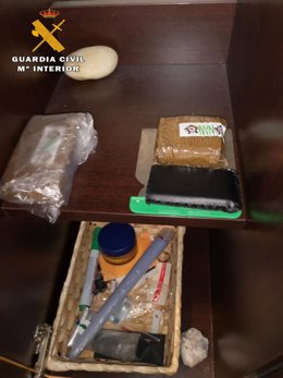 Ustancias estupefacientes incautadas a una banda en Las Navas del Marqués (Ávila).