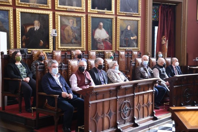 El Ayuntamiento de Palma rinde homenaje a los trabajadores municipales jubilados en los años 2020 y 2021.