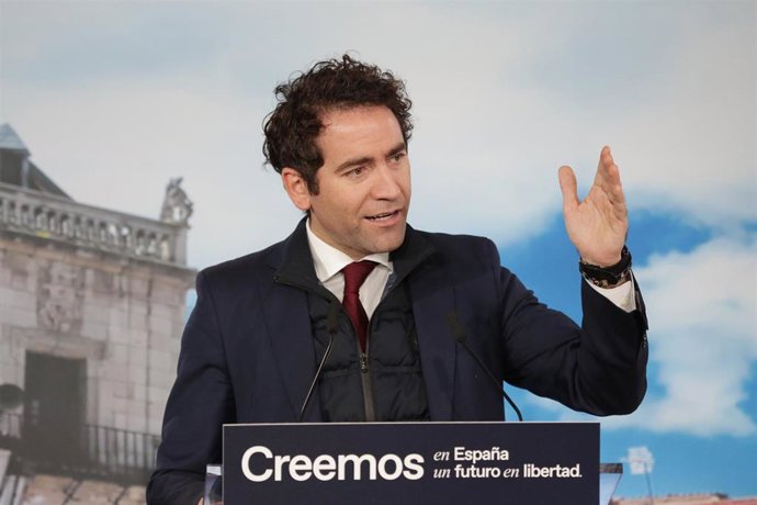 Archivo - El secretario general del PP, Teodoro García Egea, inaugura el 'Encuentro de presidentes provinciales e insulares del PP', en la Casa Botines, a 26 de noviembre de 2021, en León, Castilla y León (España). 