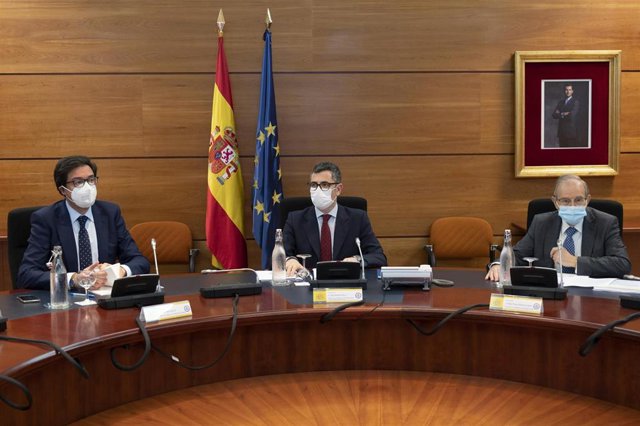 Reunión de la Conferencia Sectorial para Asuntos de Seguridad Nacional que ha presidido el ministro de la Presidencia, Relaciones con las Cortes y Memoria Democrática, Félix Bolaños