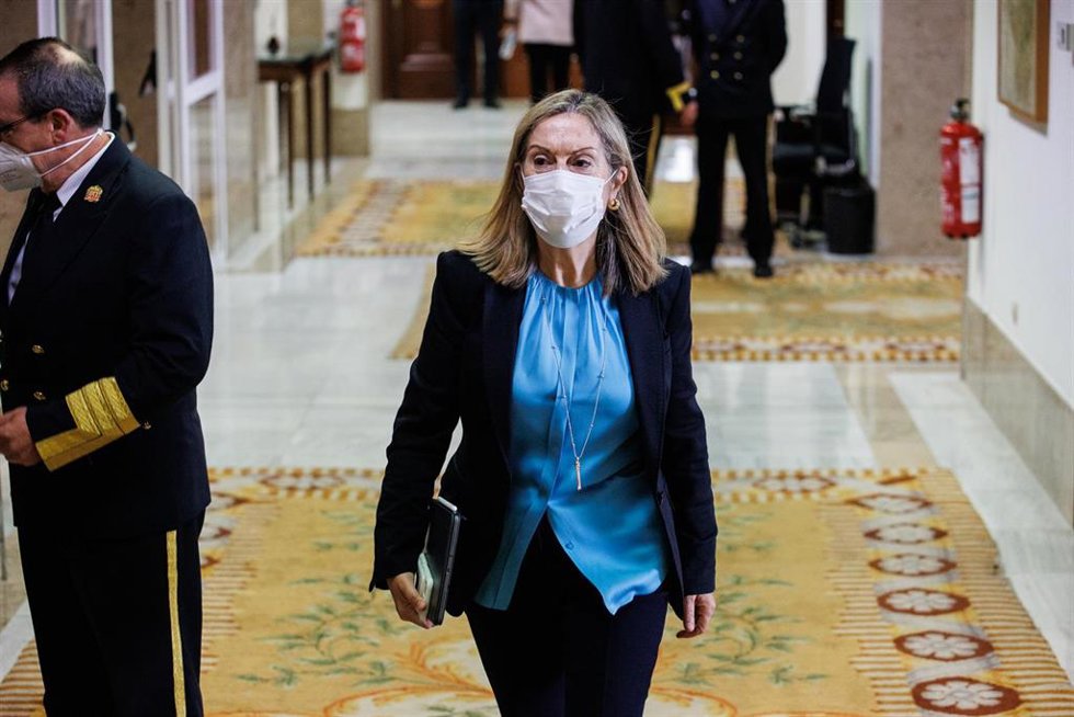 La vicesecretaria de Política Social del Partido Popular, Ana Pastor, a su llegada a una Junta de Portavoces, en el Congreso de los Diputados, a 30 de noviembre de 2021, en Madrid, (España).