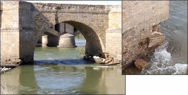 Concluidas las obras de rehabilitación en el puente de Castrogonzalo, en la provincia de Zamora.