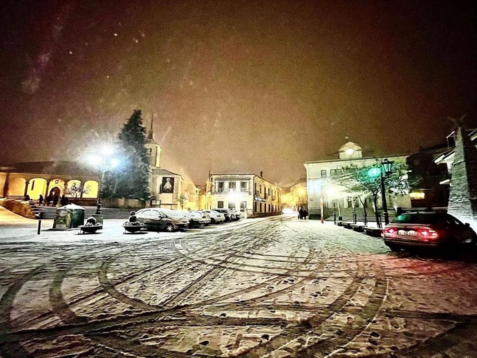 El Molar cubierto de nieve en la pasada borrasca de Filomena