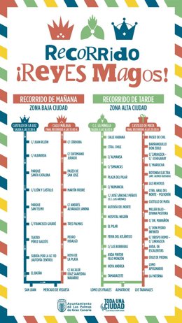 Los Reyes Magos recorrerán el 5 de enero los cinco distritos de Las Palmas de Gran Canaria