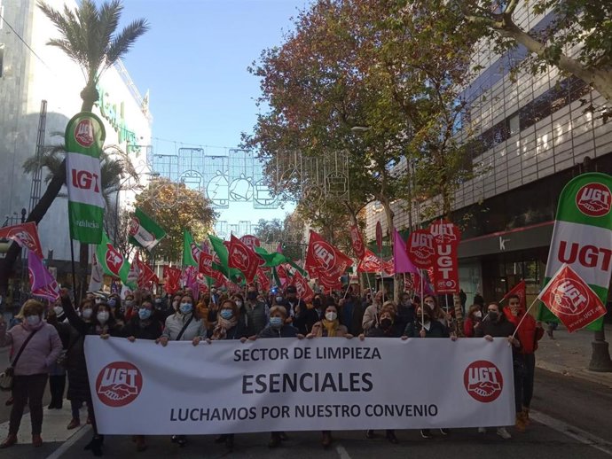 Marha de las trabajadoras de la limpieza.