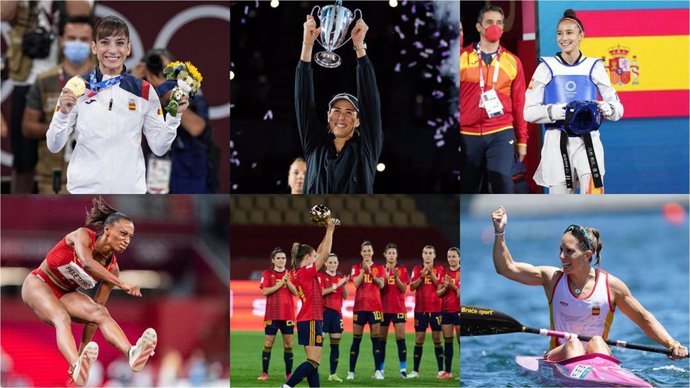 Los grandes éxitos internacionales del deporte femenino en 2021: Sandra Sánchez, Garbiñe Muguruza, Adriana Cerezo, Ana Peleteiro, Alexia Putellas, Teresa Portela