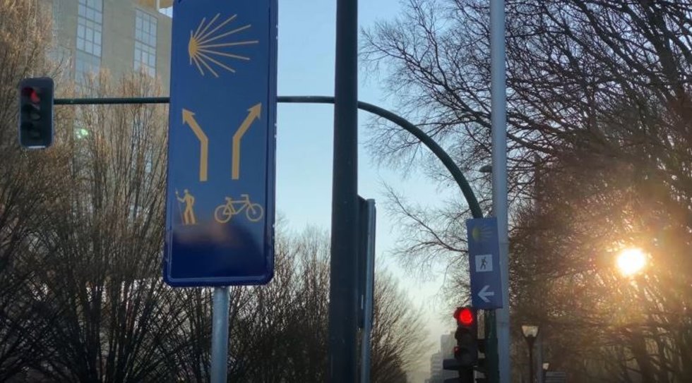 Nuevas señales del Camino de Santiago en Pamplona