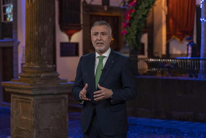 El presidente del Gobierno de Canarias, Ángel Víctor Torres, en el discurso de Fin de Año pronunciado en La Palma