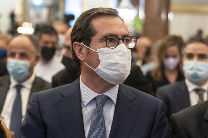 Archivo - El presidente de CEOE, Antonio Garamendi, en una imagen de archivo.