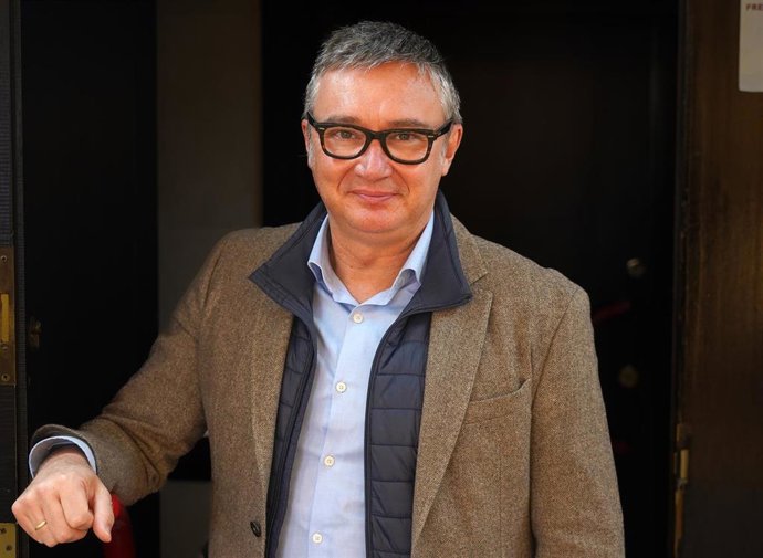 El portavoz de Vox en el Parlamento de Andalucía, Manuel Gavira, durante su entrevista con Europa Press.