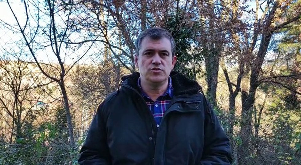 El presidente de CHA, Joaquín Palacín, reacciona al discurso de fin de año del presidente del Gobierno de Aragón, Javier Lambán.