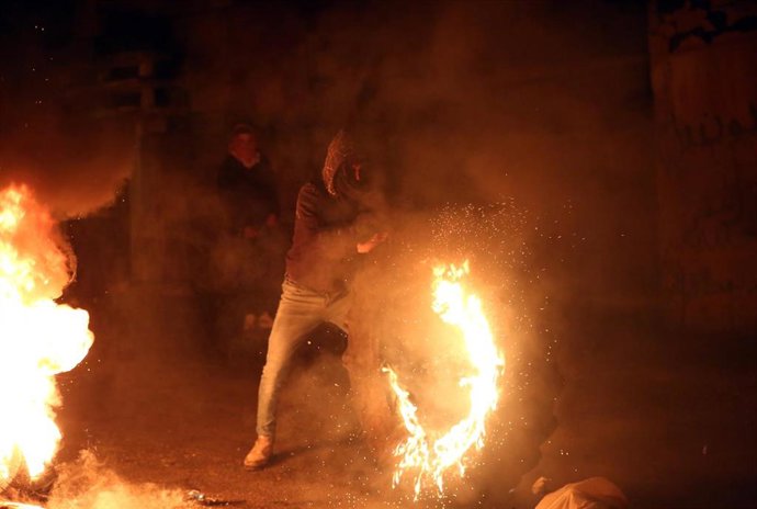Disturbios entre palestinos e israelíes en la región de Nablús, en Cisjordania. Photo: Wajed Nobani/APA Images via ZUMA Press Wire/dpa