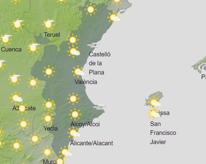 Predicción del tiempo para este domingo 2 de enero