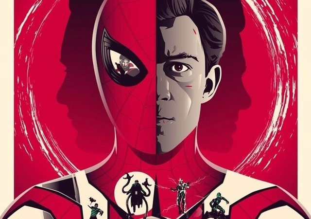 Tobey Maguire y Andrew Garfield junto a Tom Holland en el póster de Spider-Man: No Way Home