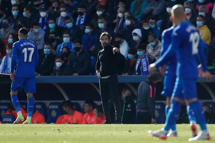 Quique Sanchez Flores, coach of Getafe, gestures during the Spanish League, La Liga Santander, football match played between Getafe CF and Real Madrid at Coliseum Alfonso Perez stadium on January 02, 2022, in Getafe, Madrid, Spain.