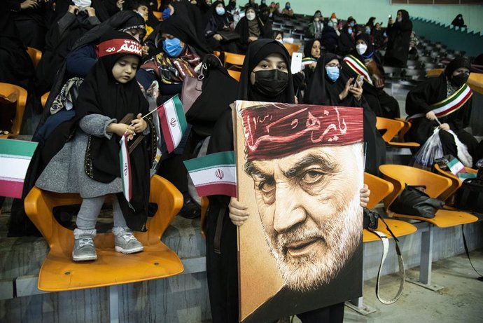 Homenatge al general irani Qasem Soleimani en un acte esportiu en Iran