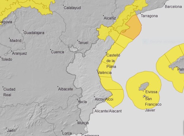 Aviso por viento este lunes en la Comunitat Valenciana.