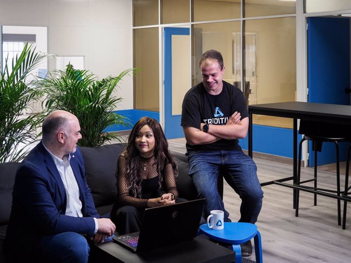 José Camero, Mariel Díaz y Sergio Martínez, fundadores de Triditive