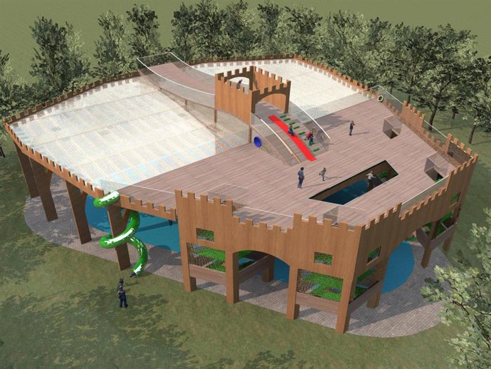 Proyecto para la cubierta del parque La Robleda en Puente San Miguel