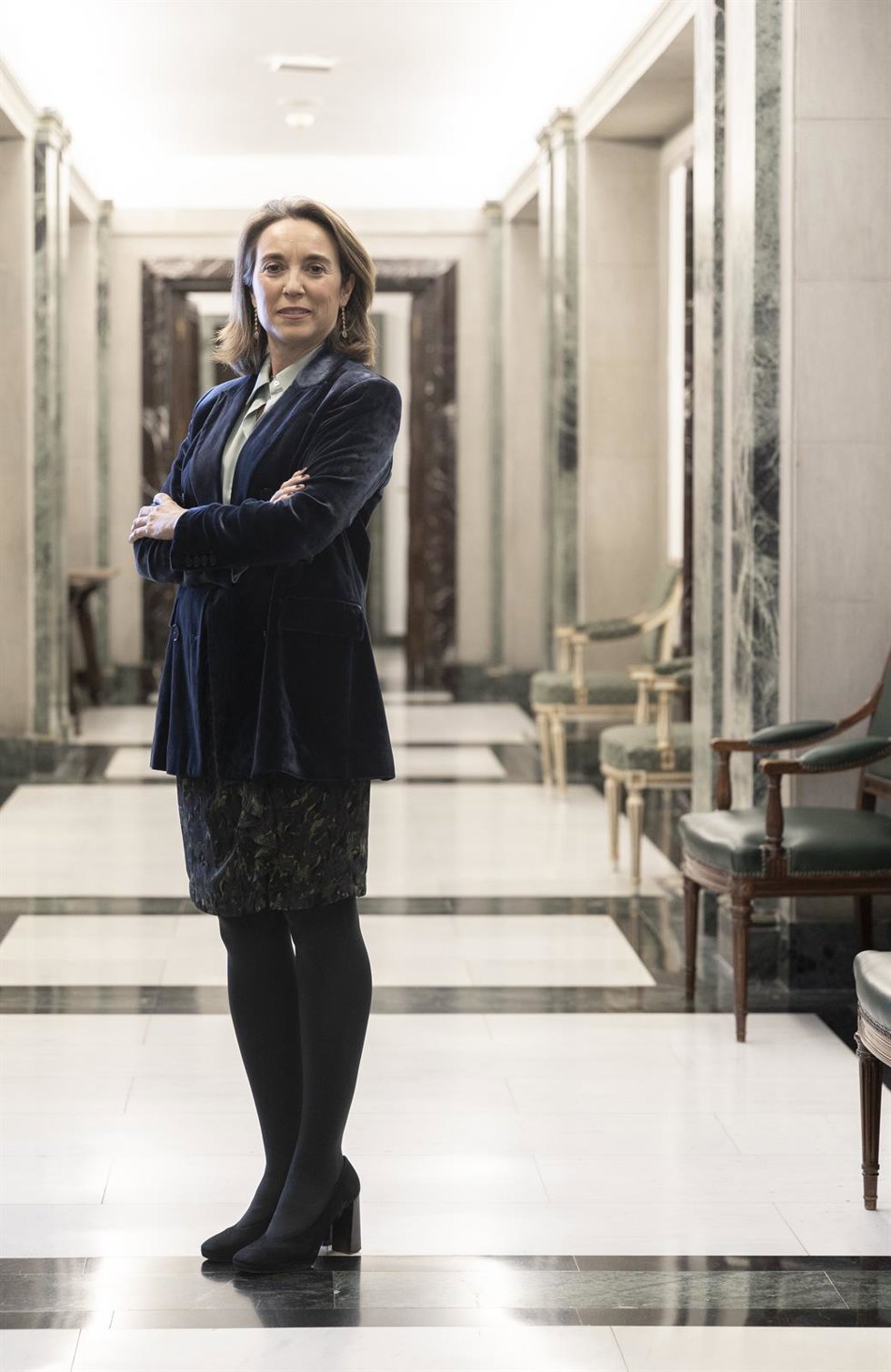Cuca Gamarra, portavoz del PP, en una entrevista con Europa Press