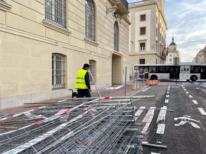 Obras en el entorno del Centro Memorial