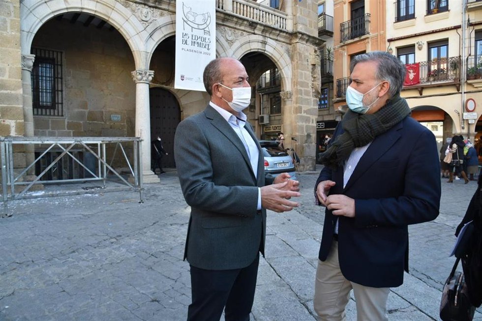 José Antonio Monago y Fernando Pizarro, en Plasencia.