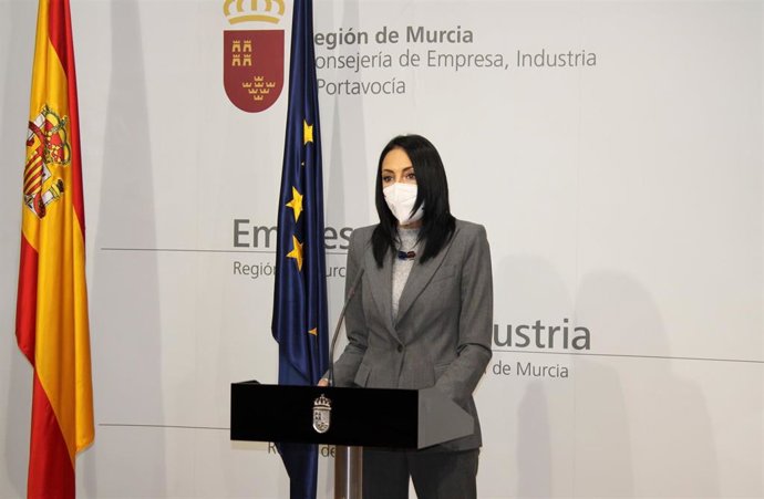 La consejera Valle Miguélez ofreció los datos del paro del mes de diciembre.