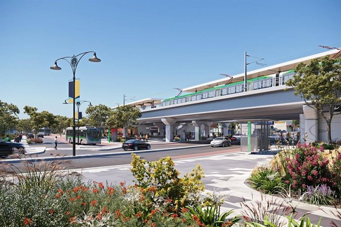Proyecto de estación elevada en Perth