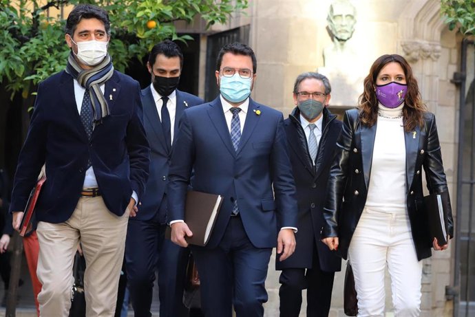 Govern de Pere Aragons antes del Consell Executiu del 4 de enero.