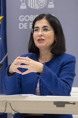 La ministra de Sanidad, Carolina Darias, en la reunión del Consejo Interterritorial del Sistema Nacional de Salud del pasado 29 de diciembre de 2021