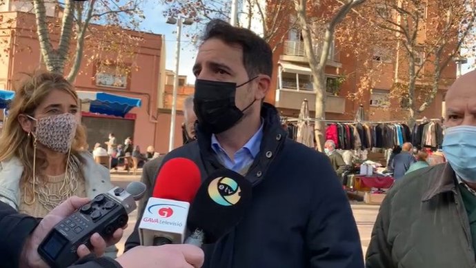 El president del PP de Barcelona, Manu Reyes, a Gav (Barcelona)
