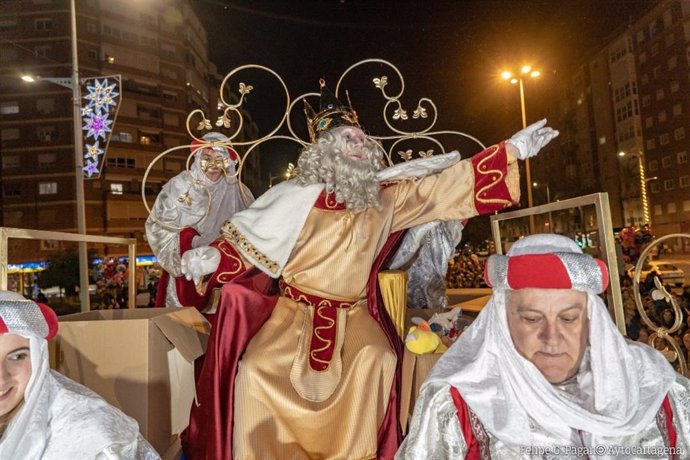 Imagen de la cabalgata de los Reyes Magos de Cartagena 2020