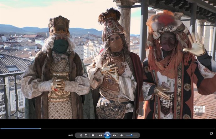 Saludo de los Reyes Magos en Virtoria