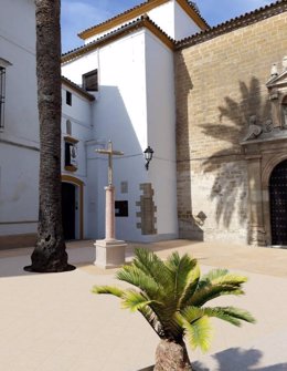 Imagen del proyecto presentado a la Delegación de Cultura para su aprobación sobre la cruz de Aguilar de la Frontera.